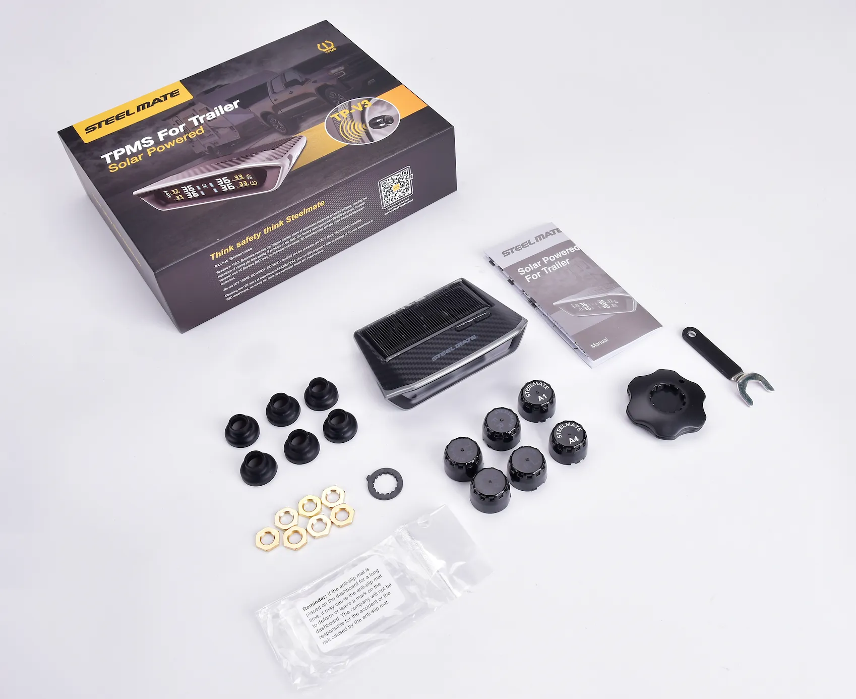Steelmate TP-V3 I  | 6 Wheel Internal TPMS for 4-wheel Vehicle/ Trailer