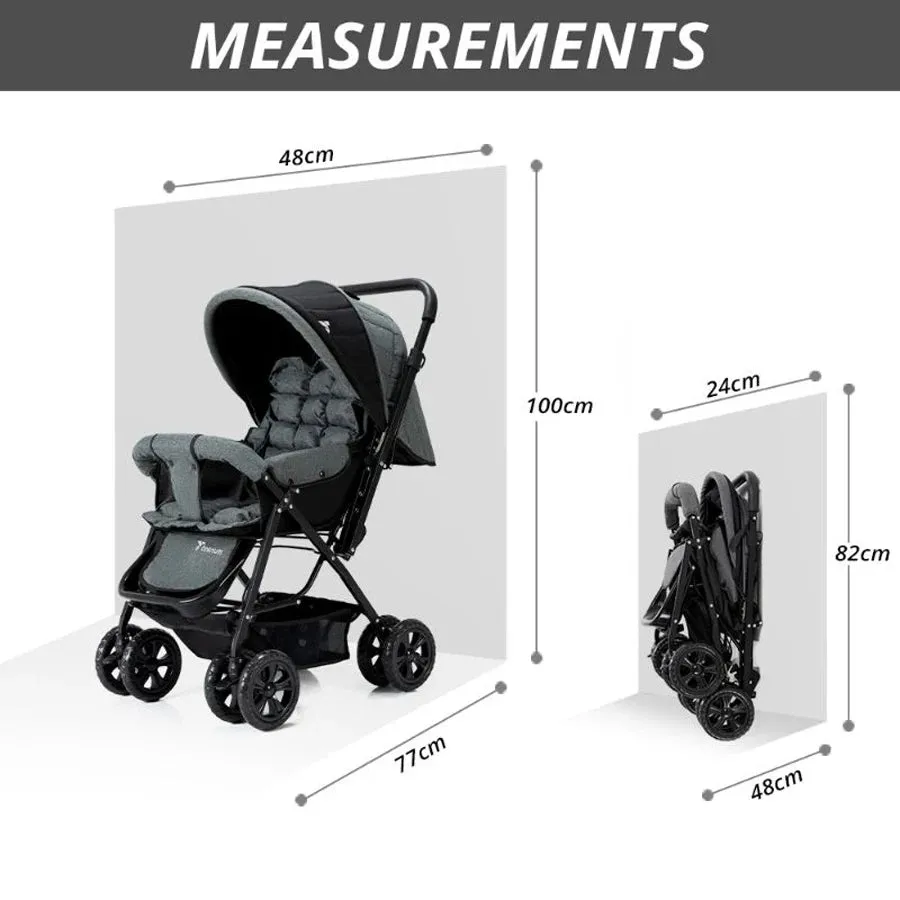 Teknum Look At Me Reversible Stroller (Grey)