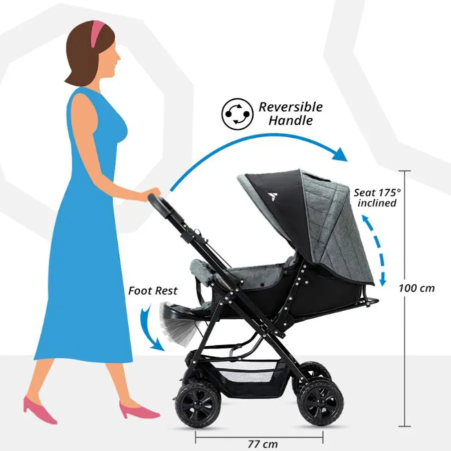 Teknum Look At Me Reversible Stroller (Grey)