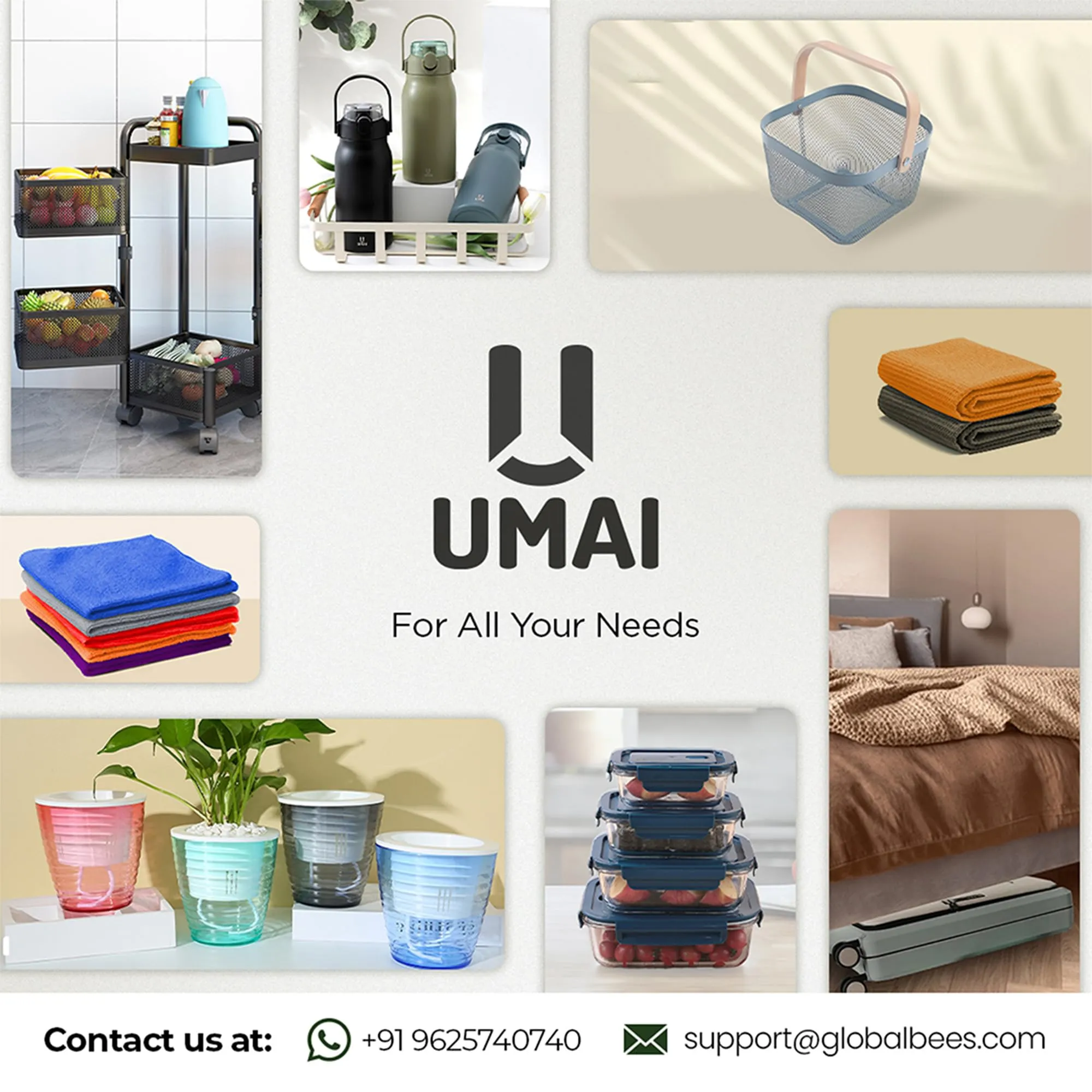UMAI Alarm Clock (15cm) |Alarm Clock For Students |Loud Alarm Clock For Heavy Sleepers |Mini Alarm Clock For Kids |Alarm Clock For Bedroom |Table Watch|Violin Shaped Table Clock For Study Table - Blue