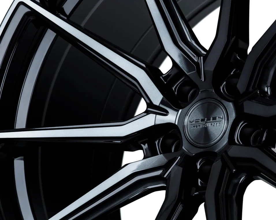 Vossen HF-3 Wheels (22x9 / 5x112 / ET32 / Flat Face / 66.5) Gloss Graphite Polished or Gloss Black