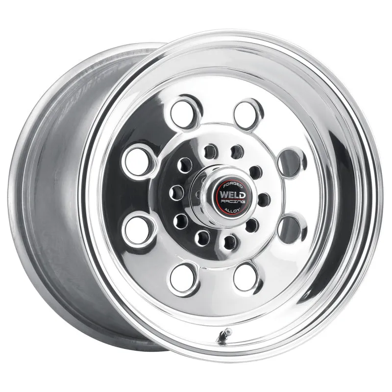 Weld Draglite Polished Wheel - 15" x 14" - 5 x 4.5"-4.75" Bolt Circle - 3.5" Back Spacing - 16.8 lbs