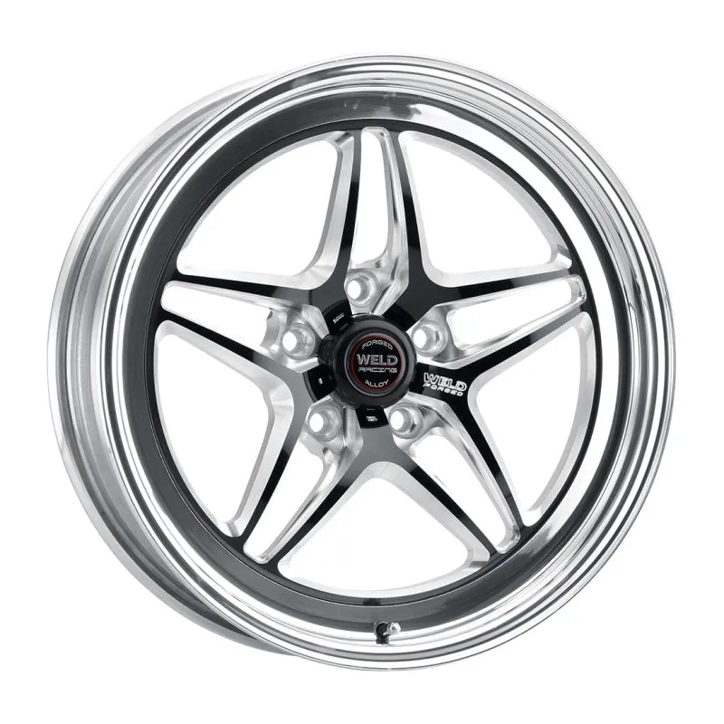 Weld S81 Wheel - 18 x 11 in - 7.600 in Backspace - 5 x 4.75 in Bolt Pattern - Black/Polished