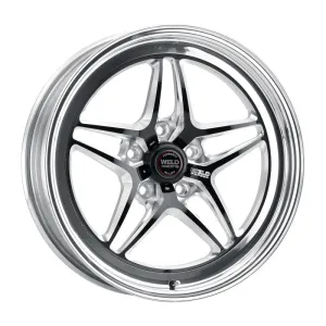 Weld S81 Wheel - 18 x 11 in - 7.600 in Backspace - 5 x 4.75 in Bolt Pattern - Black/Polished