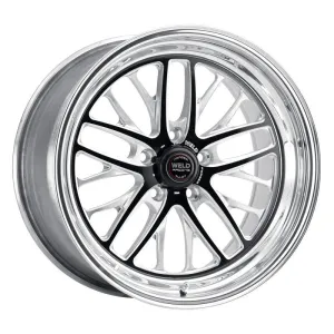 Weld S82 Wheel - 20 x 9 in - 5.750 in Backspace - 5 x 5.00 in Bolt Pattern - Black/Polished
